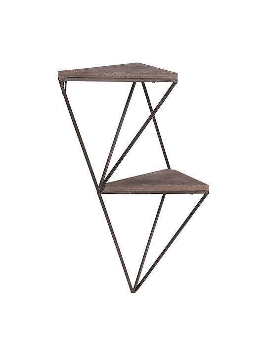 Raft Perete Nuc / Negru 33x13x30cm