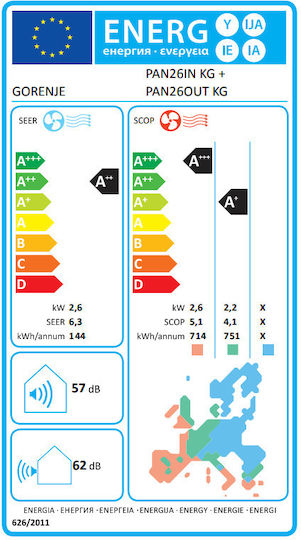 Gorenje Klimaanlage Inverter 9000 BTU A++/A+++ mit WiFi