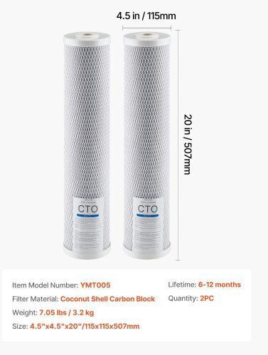 Vevor Water Filter Replacement 20" 2pcs