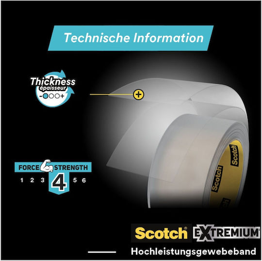 Scotch Scotch Extremium Invisible Self-Adhesive Aluminum Tape Transparent 48mmx20m 1pcs