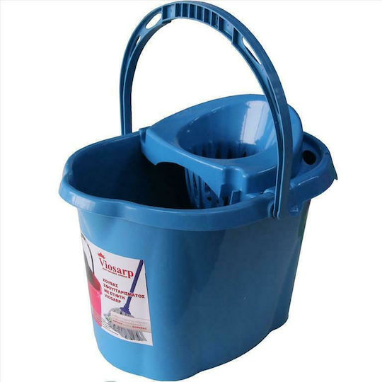 Viosarp Mop Bucket with Squeezer Plastic Capacity 15lt (Various Colors)