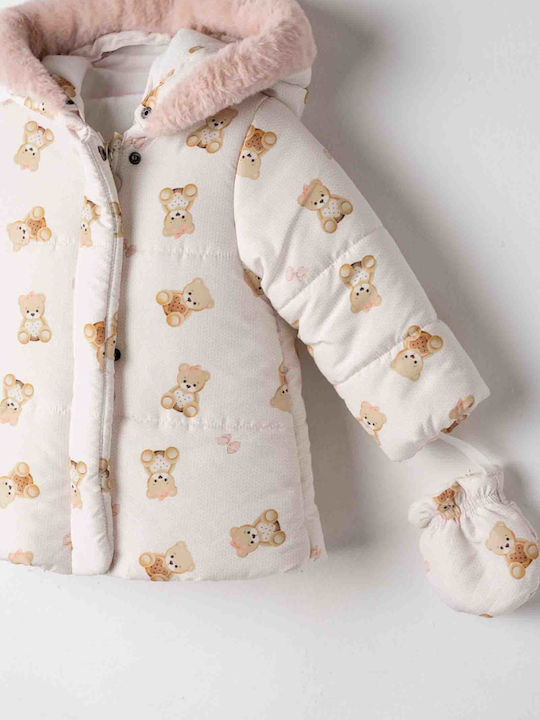 Kids Casual Coat with Hood Pink