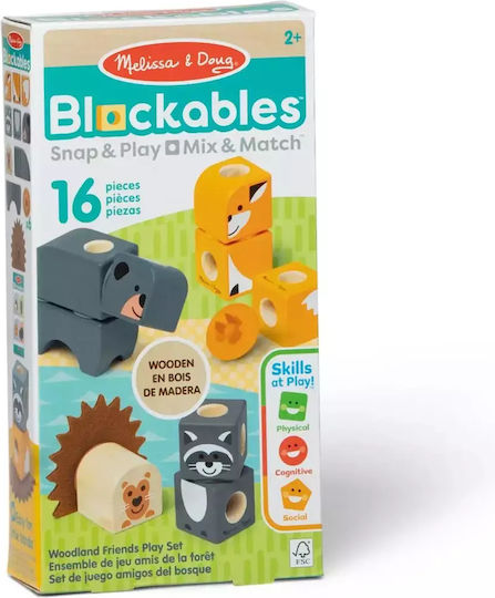 Melissa & Doug Παιχνίδι Κατασκευών Ξύλινo για Παιδιά 2+ Ετών