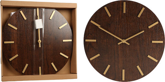 Home&Styling Collection Analoge Hölzernes Braun Wanduhr Ø40cm Home&Styling Collection Analoge Hölzernes Braun Wanduhr Ø40cm