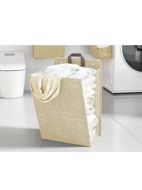 Verk Group Wäschekorb aus Stoff Faltbar 57x40x15cm Beige