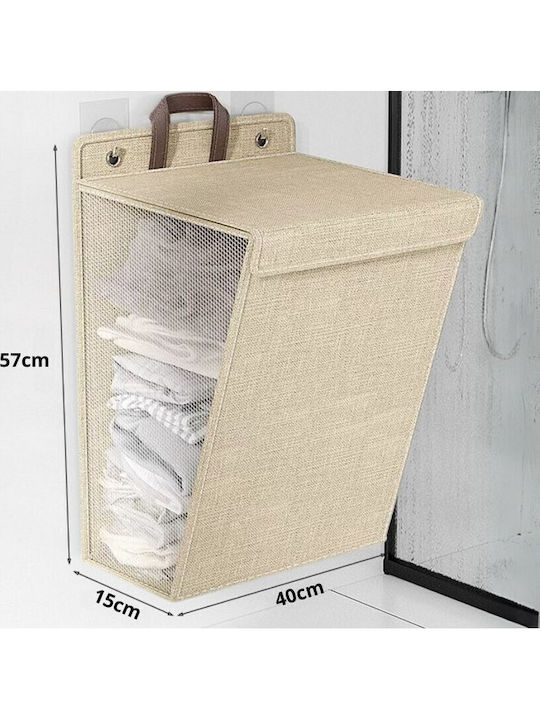 Verk Group Coș de rufe Tesatura Pliabil 57x40x15cm Bej