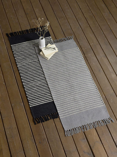 Nima Issa Rug Rectangular Cotton Black