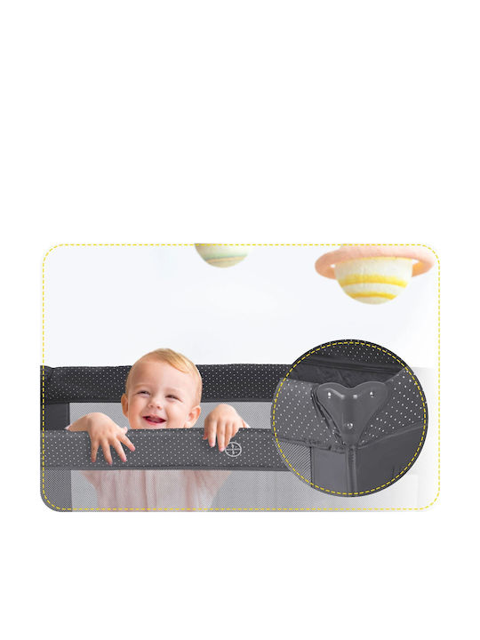 Ricokids Παρκοκρέβατο 2 Επιπέδων με Στρώμα Γκρι 65x125cm