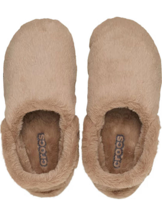 Classic Unfurgettable Winter Women's Slippers with Fur Brown