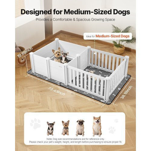 Vevor Plastic Food Storage Container for Dog & Cat 73x38x50cm