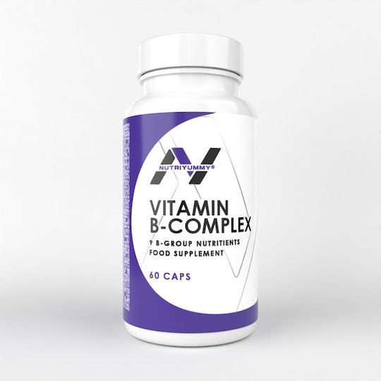 Nutriyummy Vitamin B-COMPLEX Βιταμίνη για Ενέργεια, Ενίσχυση του Ανοσοποιητικού & το Νευρικό Σύστημα 60 κάψουλες