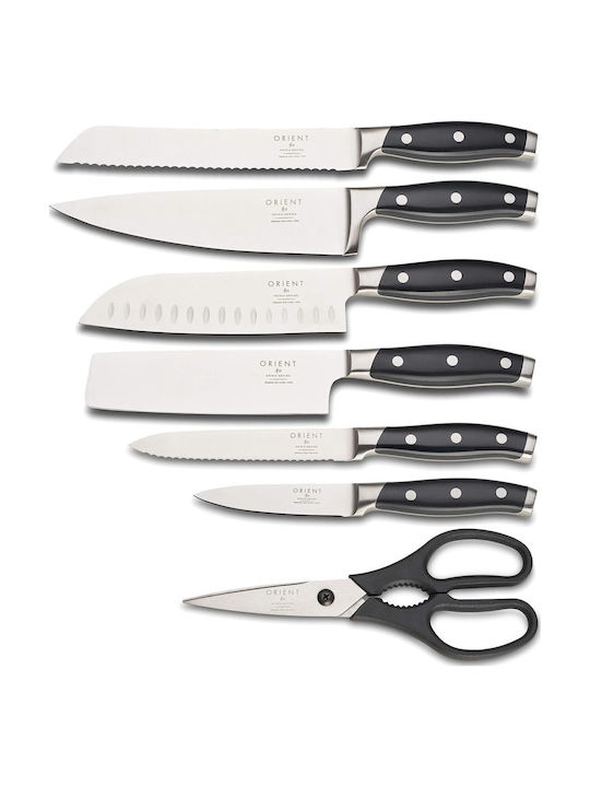 Orient Knife Set with Block from Stainless Steel 8pcs