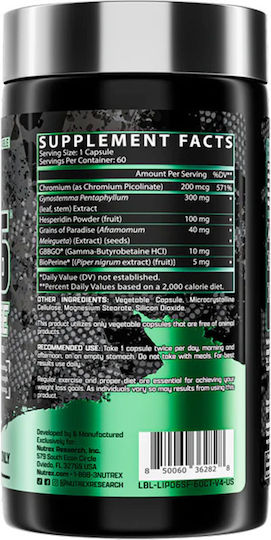 Nutrex Lipo 6 Stim Free 60 Mützen