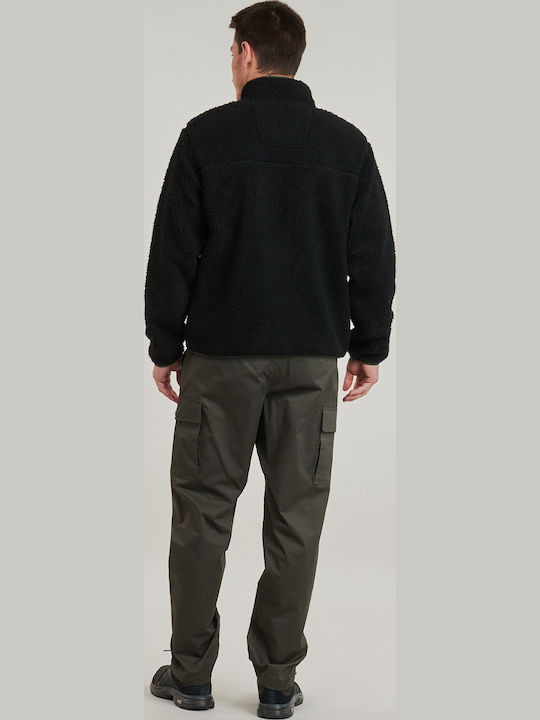 Polar Men's Fleece Cardigan Black