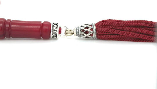 Kompologadiko Graven Horn Worry Beads Red