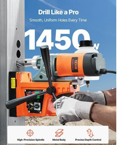 Vevor Μαγνητικό Δράπανο CLZTJ2J40MMMO8WSCV2 με Ισχύ 1.45kW