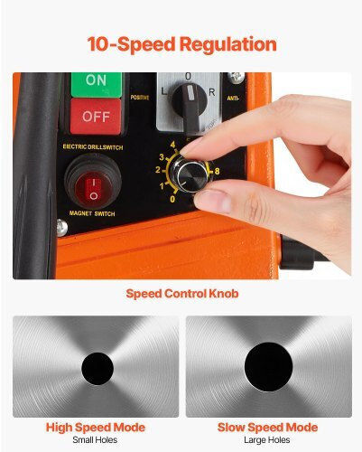 Vevor Μαγνητικό Δράπανο CLZTJ2J40MMMO8WSCV2 με Ισχύ 1.45kW