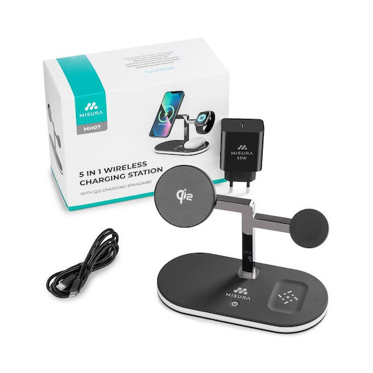 MISURA Încărcător Wireless (Qi Pad) 15W Negruς (MH07)