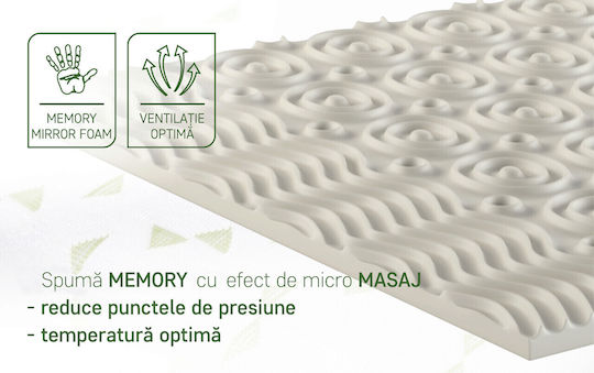 Green Future Топ Матрак Viva Едноспален Мемори Пяна с Махащ Се Калъф 80x200x6см
