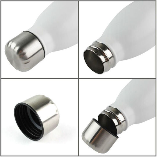 Koupakoupa Labubu Stitch Recyclable Bottle Thermos Stainless Steel BPA Free 500ml White