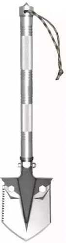 Multifunctional Folding Steel Shovel 12 Functions 13 Cm Blade Width Silver