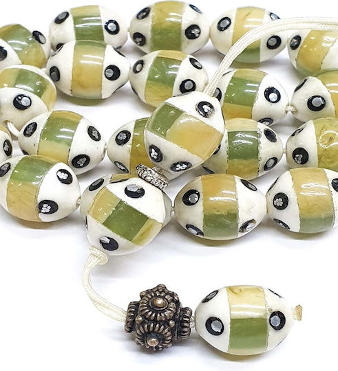 Roloi Komboloi Camel Bone Worry Beads Multicolour 28cm