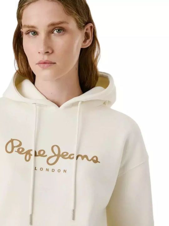 Long Women's Sweatshirt Hooded White