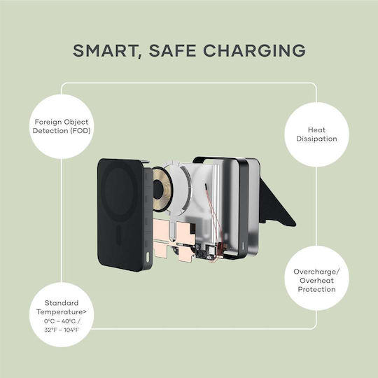 Satechi OntheGo Qi2 MagSafe Qi2 Външна Батерия 10000mAh 15W Черна