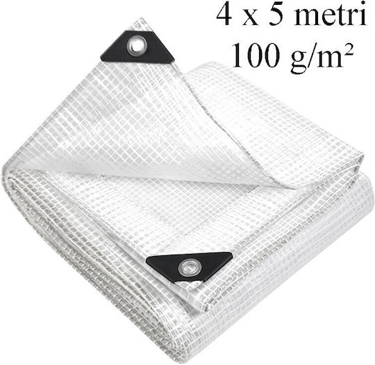 Rotund Reinforced Impermeabil Prelată 100gr/m² cu Diametru 4m. Tip de lumină Transparent