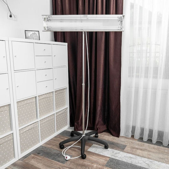 Преносима Uvc Бактерицидна Лампа 2x30w 140-градусов Регулируем Рефлектор Стойка 100-190 См