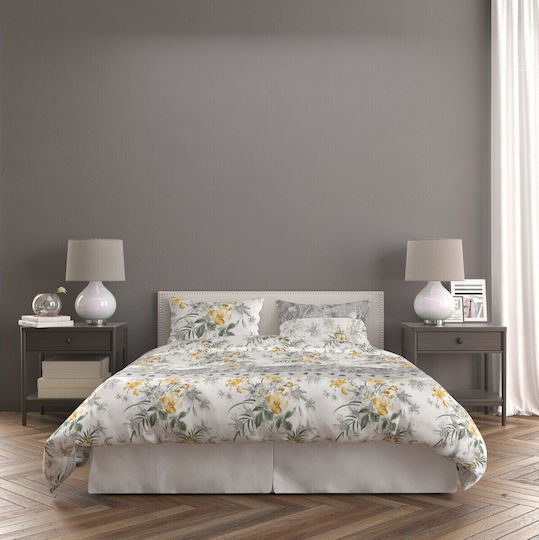 Bedora Duvet Cover Set Double with 4 Pillowcases & 1 Sheet 200x220 Multicolored
