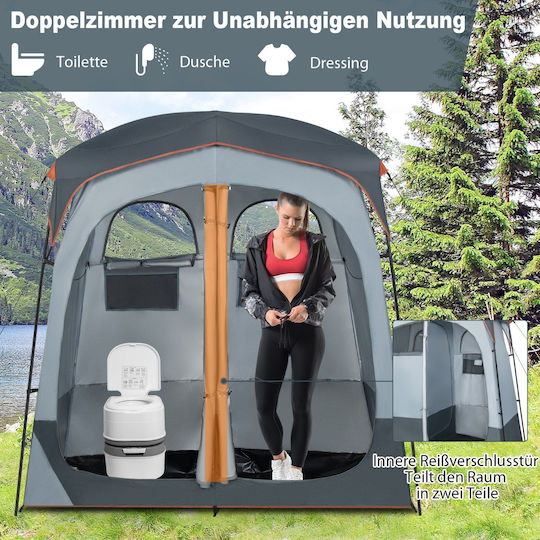 Costway Σκηνή Camping Τουαλέτας Ασημί
