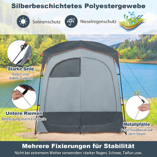 Costway Σκηνή Camping Τουαλέτας Ασημί