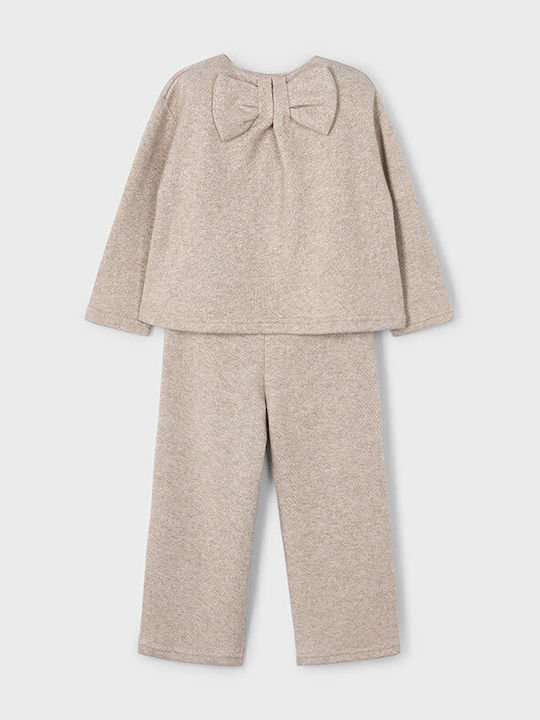 Set pentru copii cu pantaloni Iarnă 2buc Dark Beige