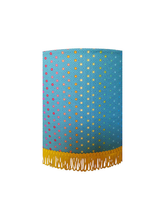 Oxygen Shinny Blue Octagon Single-Light Kids Ceiling Light Ceiling Lamp with E27 Socket Blue 35x20cm