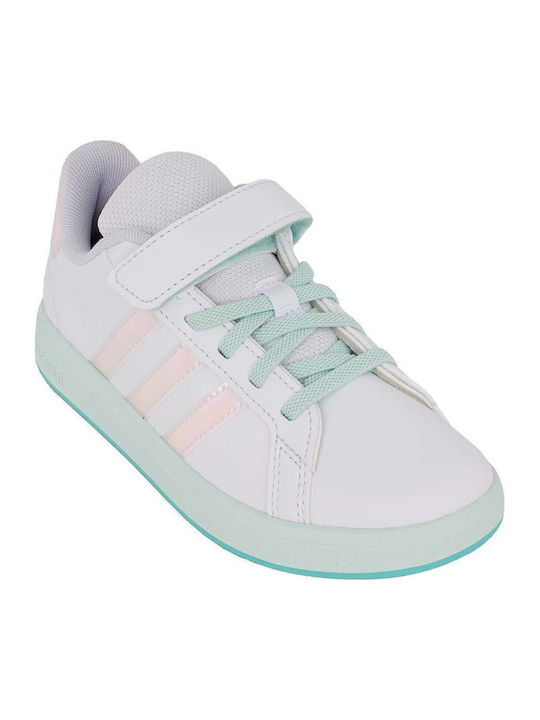 Grand Court 2.0 EL C Kids Sneakers with Hoop & Loop Closure White