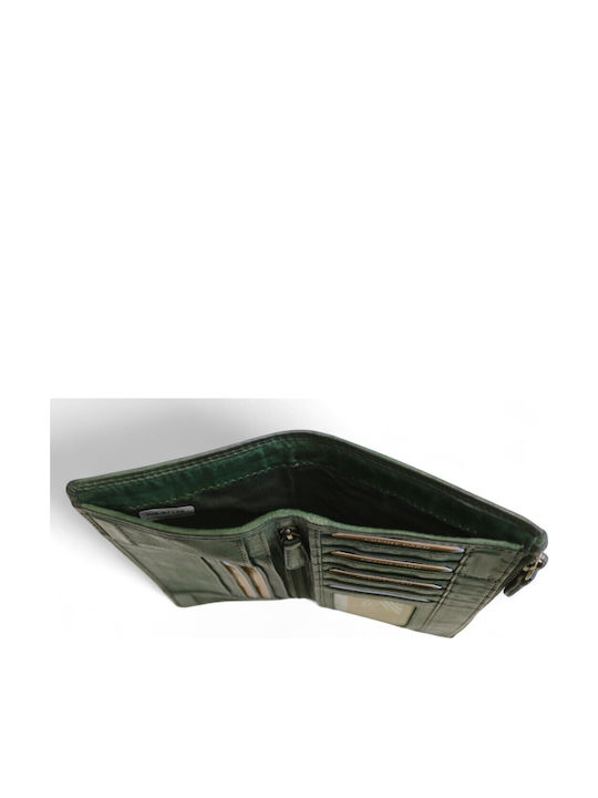 Mare Din piele Portofel de damă Verde