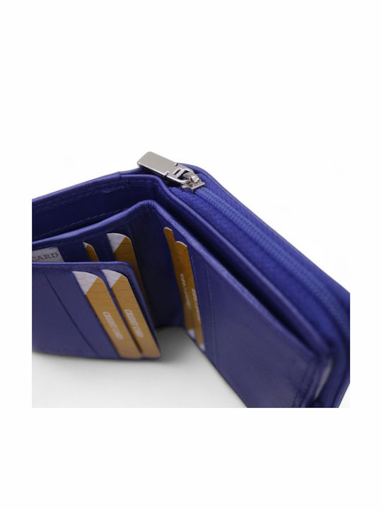 Small Leather Women's Wallet Classic Blue