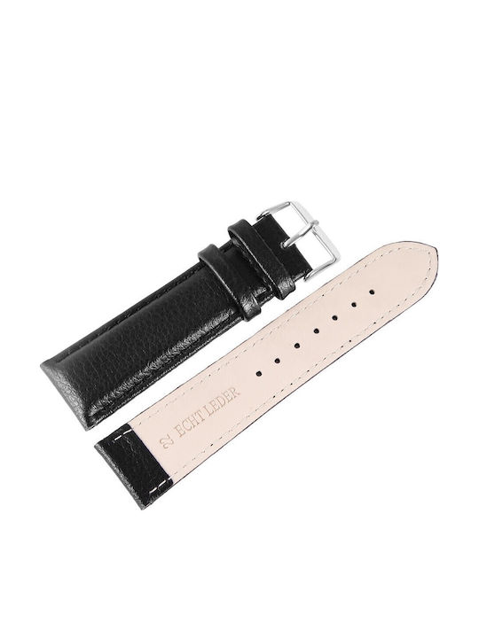 New Era Δερμάτινο Λουράκι Μαύρο 18mm