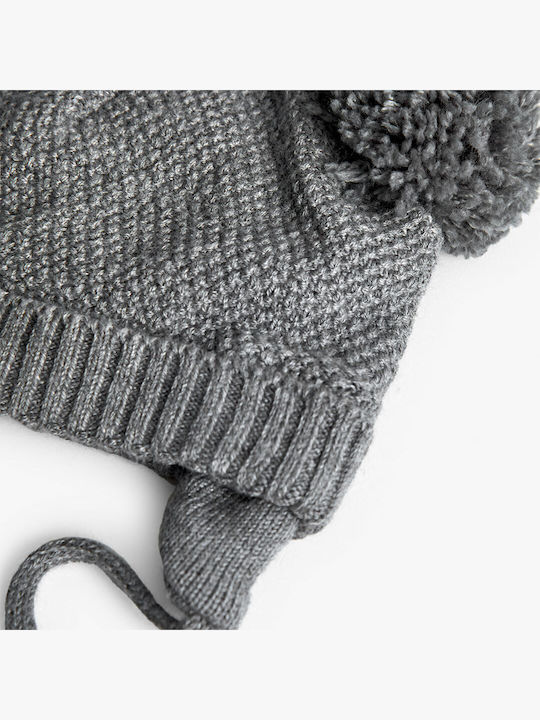 Kids Beanie Knitted Gray