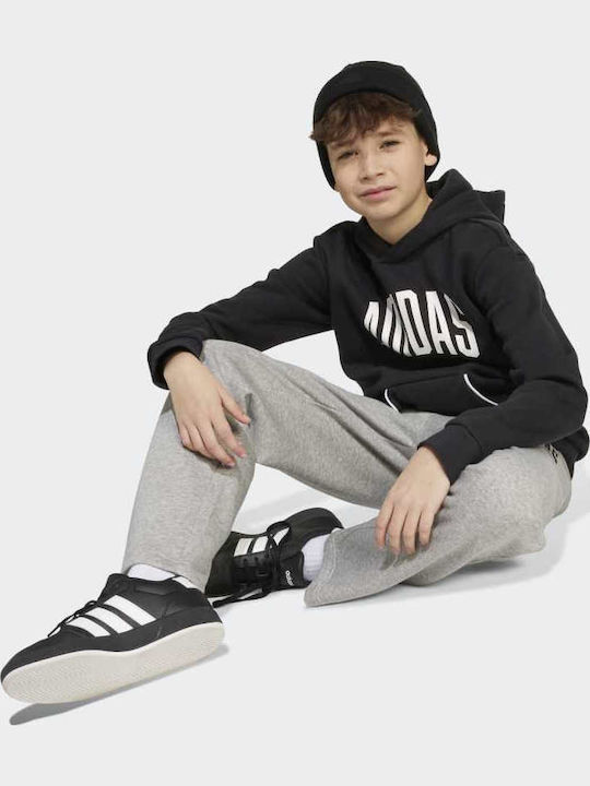 Kids Sweatshirt with Hood and Pockets Black Essentials