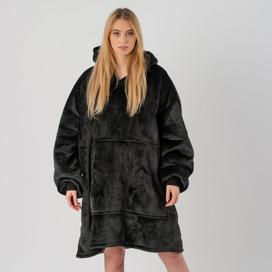 Κουβέρτα με Μανίκια 90x75εκ. Black Κουβέρτα με Μανίκια 90x75εκ. Black
