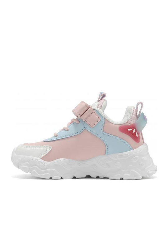 Memory Musha 2 V Kids Sneakers with Hoop & Loop Closure Pink