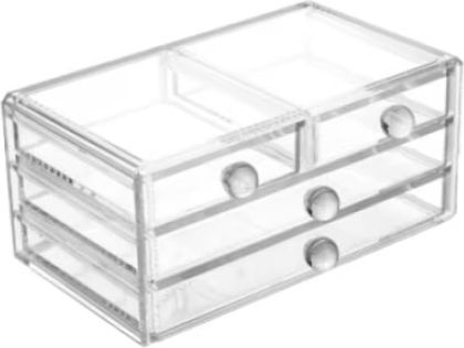 Organizator Cosmetice Cu 4 Sertare Alb 2 Bucăți