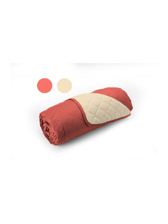 Alcam Coverlet Double Microfiber Coral/cream 210x220cm