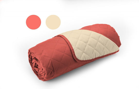 Alcam Cuvertură Dublu Microfibra Coral/cream 210x220cm