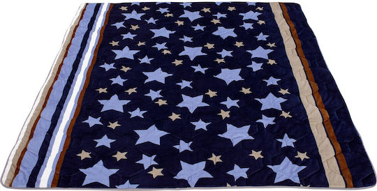 Alcam Stars Fleece Pătură Dublă Albastră 200x220cm Alcam Stars Fleece Pătură Dublă Albastră 200x220cm