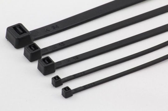 Sapiselco Legătură Plastică Cablu 200mmx2.5mm Culoare Neagră 1 Buc