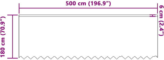 vidaXL Перде за Прозорец с Плик с Писалка Бяло 500x180см