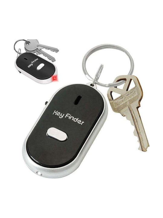 Key Finder Keychain Battery Operated Size 5.7 X 3cm 5m Range Plastic Black